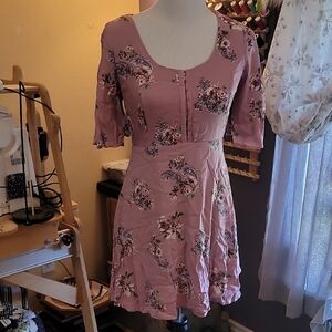 Adam Levine Collection Floral Pink Mini Dress